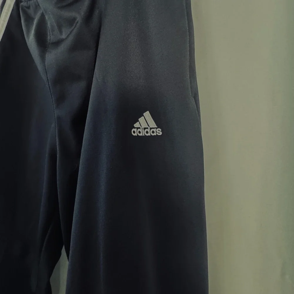 Adidas Y2K Track Pants Black Teal 3 Stripe Color block Retro Athletic Size XL